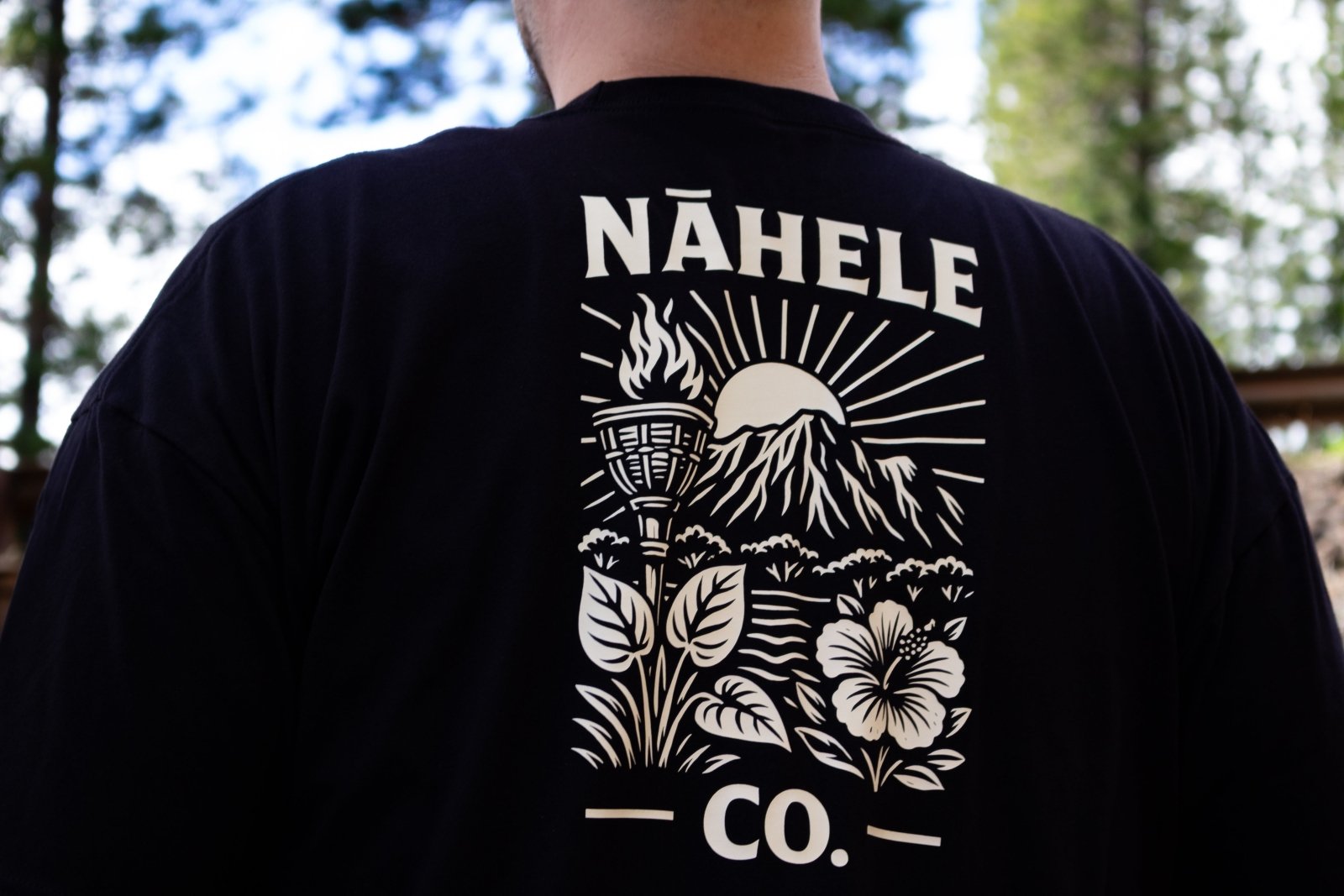 Nāhele Clothing Co. “Torch & Terrain” Tee - Mauka to Manaʻo Collection - Nāhele Clothing Co. - Nahele Co. - Nahele Clothing Co. - Nāhele Clothing Co. “Torch & Terrain” Tee - Mauka to Manaʻo Collection
